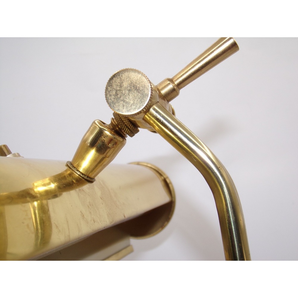 Vtg Brass Desk Lamp Adjustable Task Bankers Piano Pharmacy MCM Grandmillenial - Picture 11 of 16